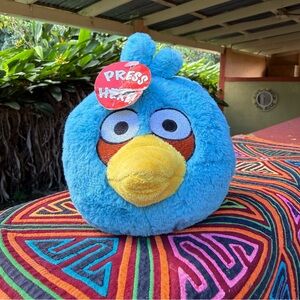 Angry Birds Blue Bird Plush Stuffed Animal Toy Press Here Tag Plushies